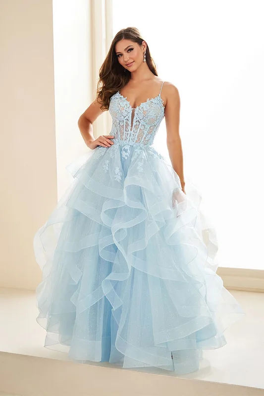 Women's High Collar DressesEllie Wilde EW36203 Long Glitter Ball Gown Formal Prom Dress Women's High Collar DressesEllie Wilde EW36203 Long Glitter Ball Gown Formal Prom Dress