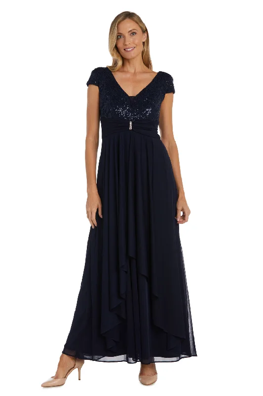Women's Mandarin-Neck DressesR&M Richards 9856 Long Formal Evening Gown
