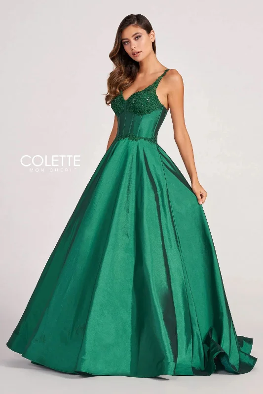Women's Gathered DressesColette CL2032 Beaded Prom Long Applique Formal Ball Gown
