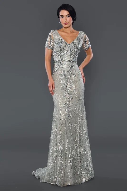 Women's Wide-Neck DressesStella Couture 22062 Long Formal Beaded Mother of the Bride Dress