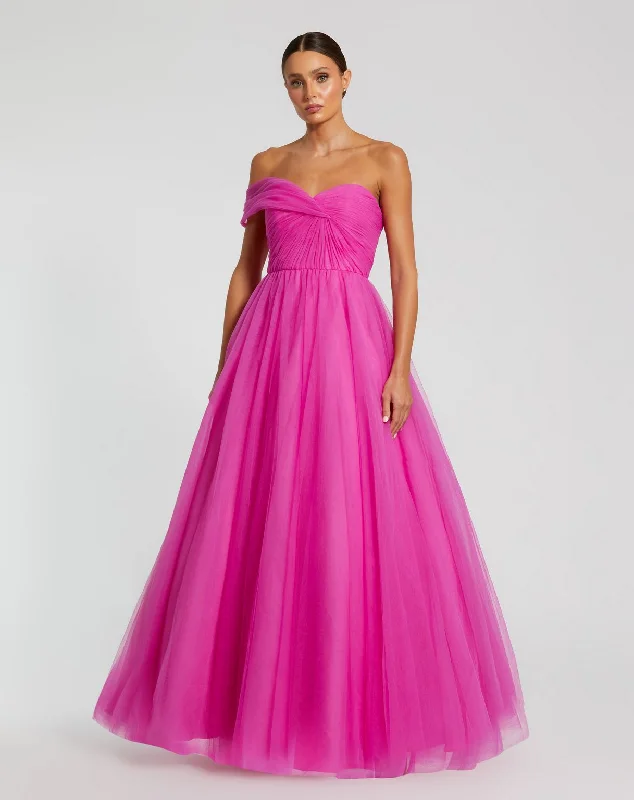 Women's Lapel Collar DressesMac Duggal 68713 Long Formal Prom Ballgown