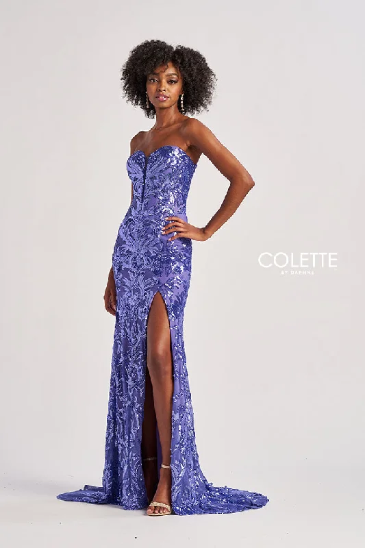 Women's Sleeveless DressesColette by Daphne CL8680 Long Sequin Mermaid Formal Prom Dress