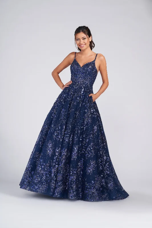Women's Boat-Neck DressesColette CL12261 Sequin Long Prom Beaded Formal Ball Gown