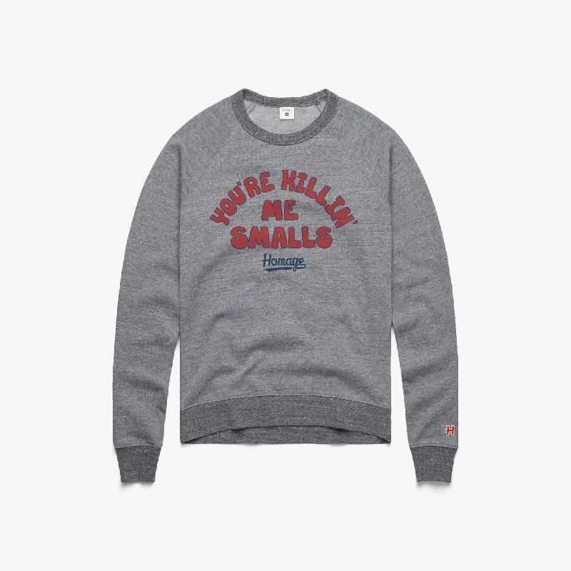 men's henley shirt with contrast stitching and pocketsWomen's You're Killin' Me Smalls Crewneck