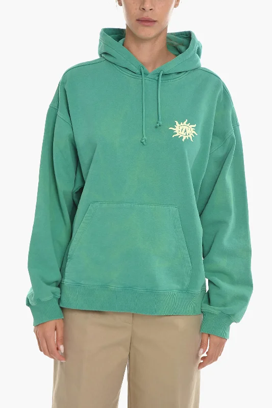 men's striped cotton t-shirtHolzweiler Back Printed Brushed Cotton RIVERS LOGOS Hoodie