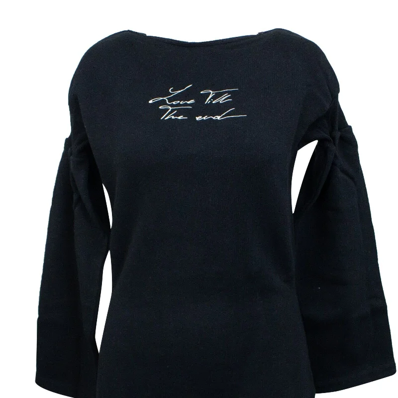 men's lightweight mesh polo shirtMarcelo Burlon Love Till The End Zipped Sweatshirt Dress - Black
