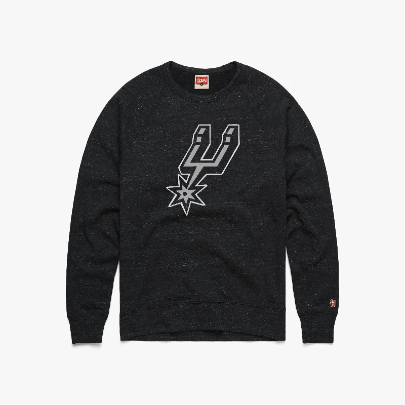 men's graphic tee with distressed printSan Antonio Spurs Logo Crewneck