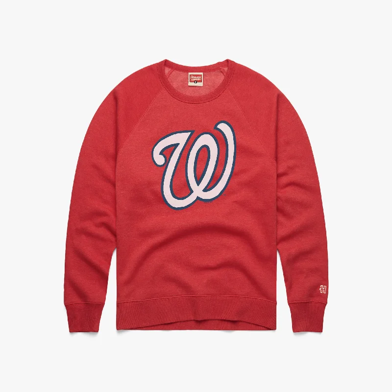 men's button-front cotton shirtWashington Nationals Cap Logo '24 Crewneck