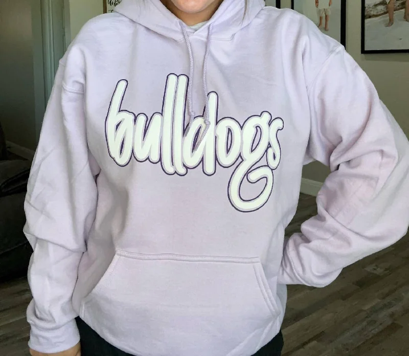 men's henley shirt with contrast stitching and pocketsBulldogs Hoodie In Purple