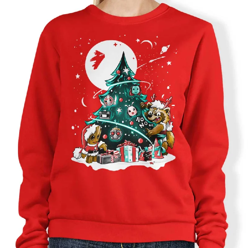 men's stretchy cotton polo shirtGalaxy Christmas - Sweatshirt