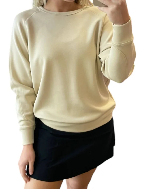 men's slim-fit dress shirtCrew Neck Pullover Sweatshirt In Natural