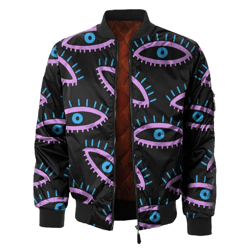 men's wool coat with leather sleevesEYY Bomber Jacket