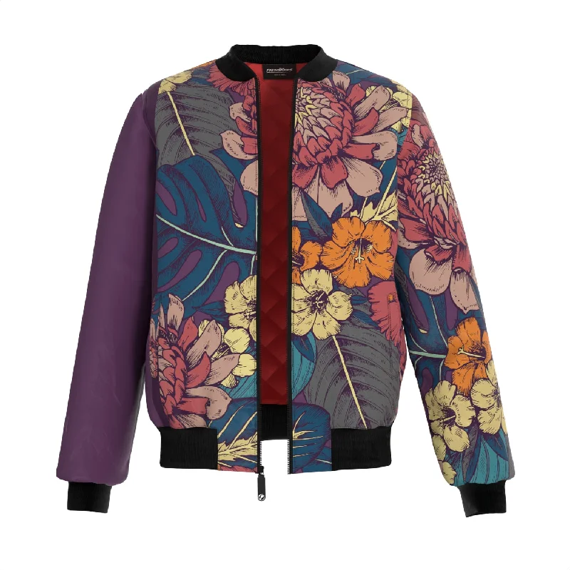 men's hooded bomber jacketBotanical Bomber Jacket