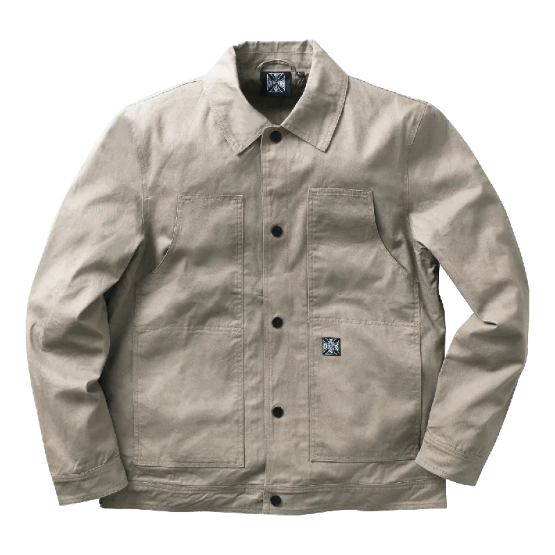 men's bomber jacket with fur collarWCC LINED CARGO WORKJACKET - SAND