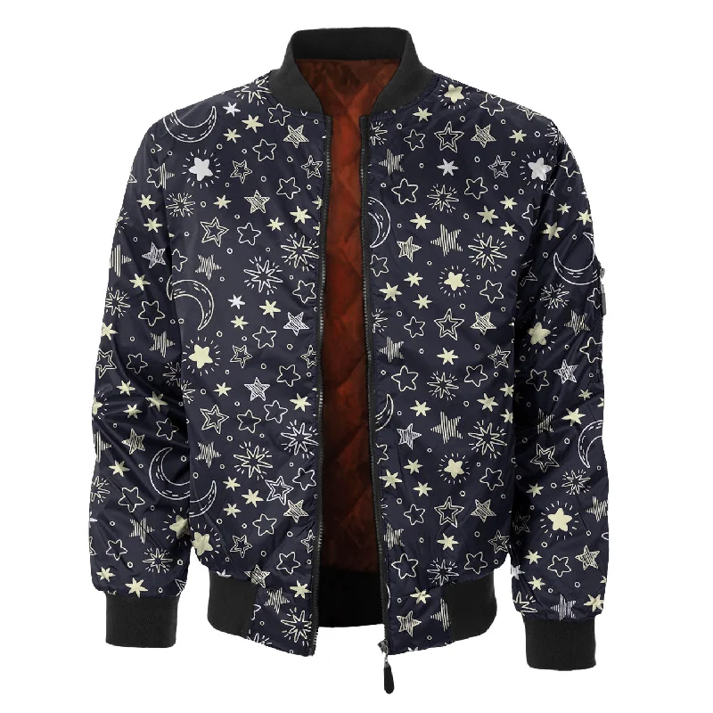 men's padded hooded coatMini Star Bomber Jacket