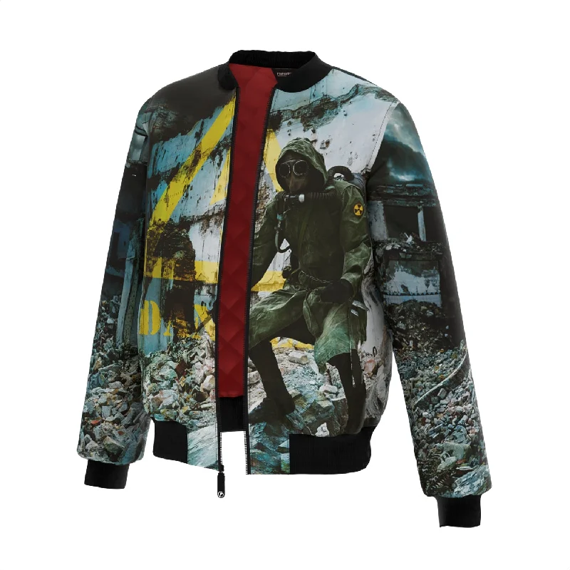 men's bomber jacket with chest pocketsApocalyptic Soldier Bomber Jacket