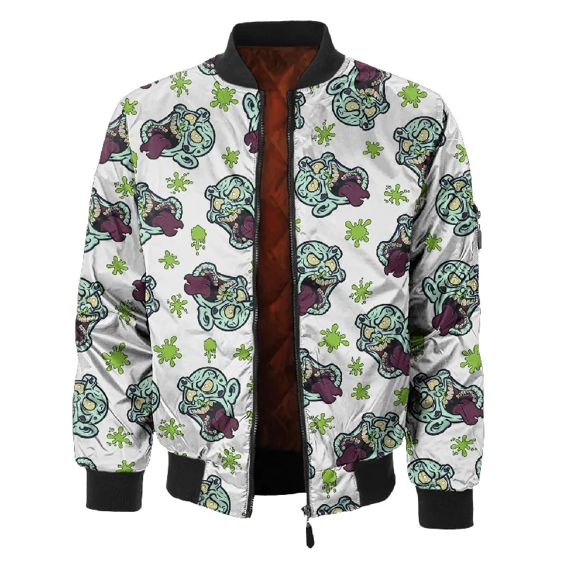 men's leather bomber jacketSilly Zombie Bomber Jacket