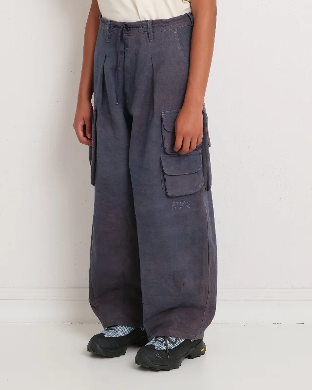 men's denim jacket with rip and repairForager Pants - Purple Slub