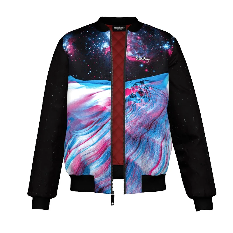 men's leather jacket with snap-front closureFalling In Bomber Jacket