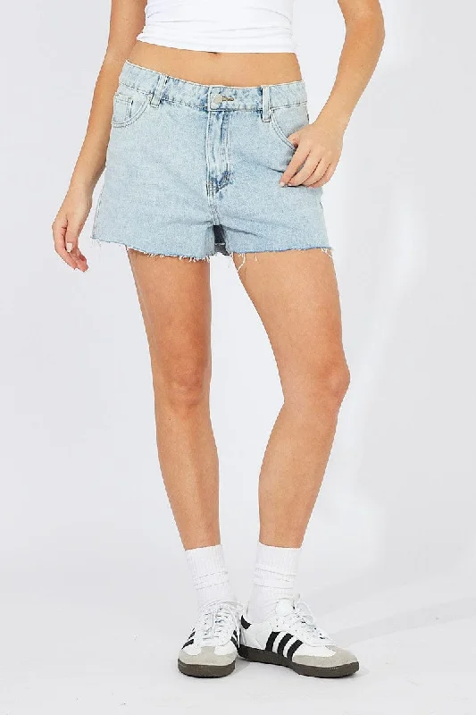 Denim Mom Denim Shorts High Rise