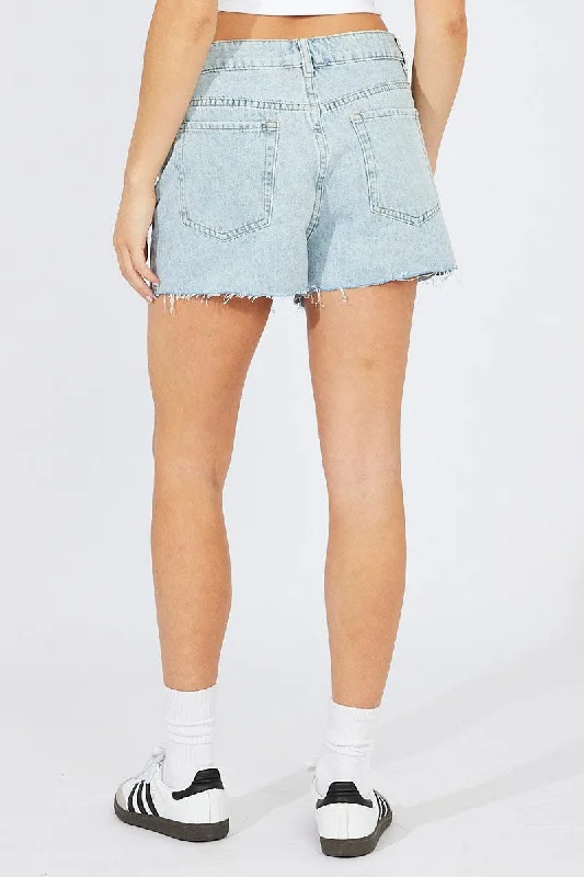 Denim Mom Denim Shorts High Rise