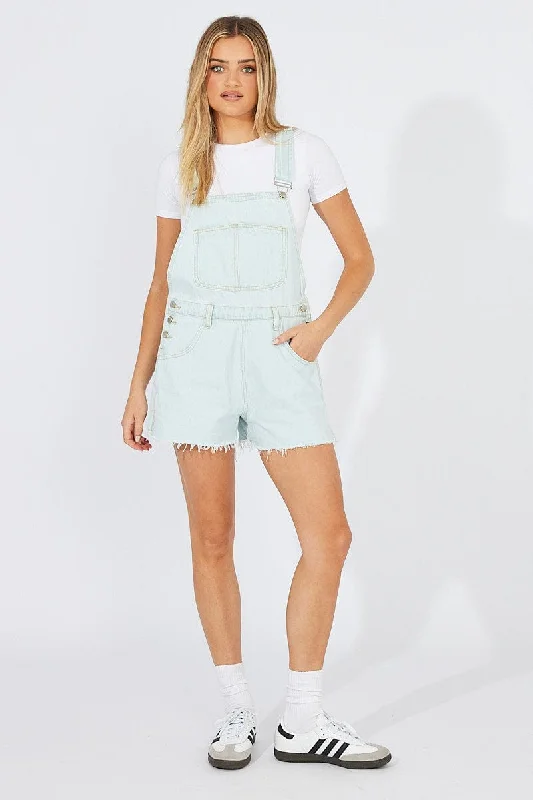 Denim Short Overall Jeans