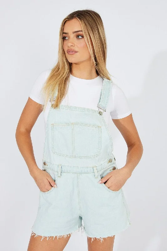 Denim Short Overall Jeans