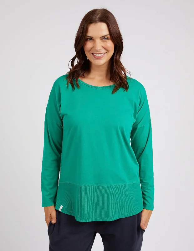 Elm Rib LS Tee Goodness Green