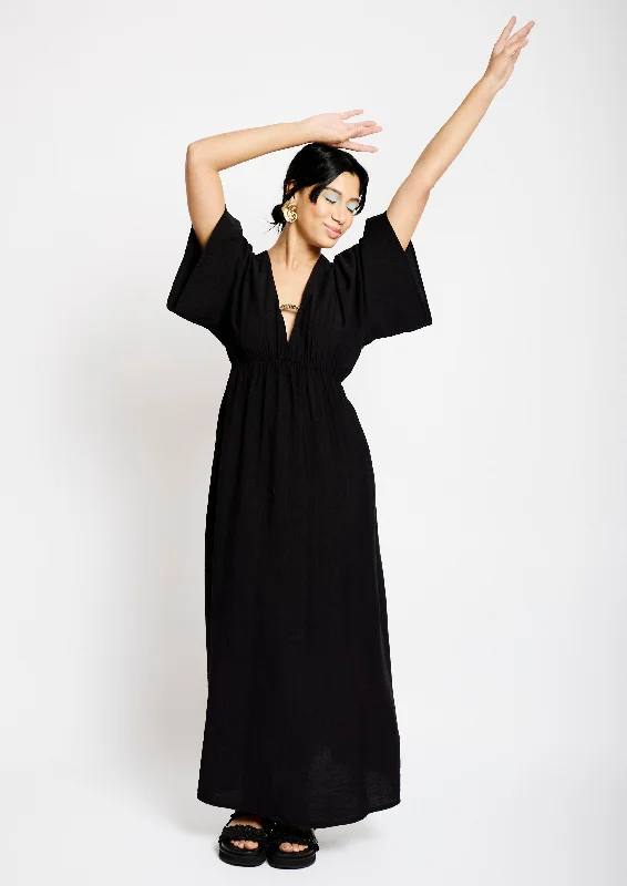 The Beaded Kaftan in Black