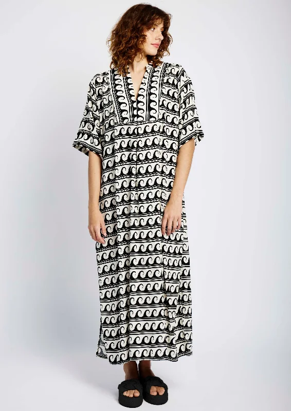 The Tunic Bib Front Maxi Dress