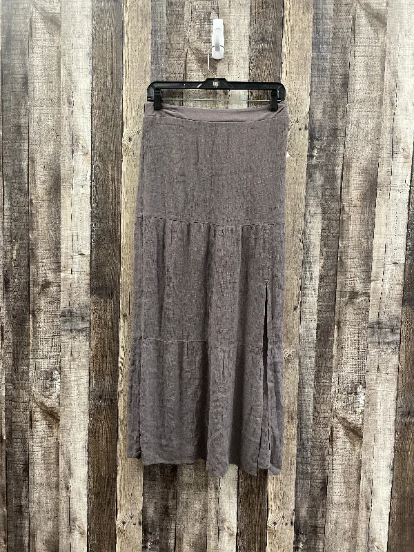 Skirt Midi By Nine West Apparel In Taupe, Size: M