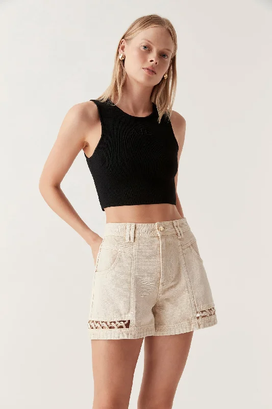 Effie Braided Denim Shorts