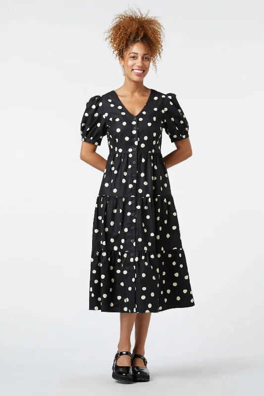 Georgie Spot Midi Dress