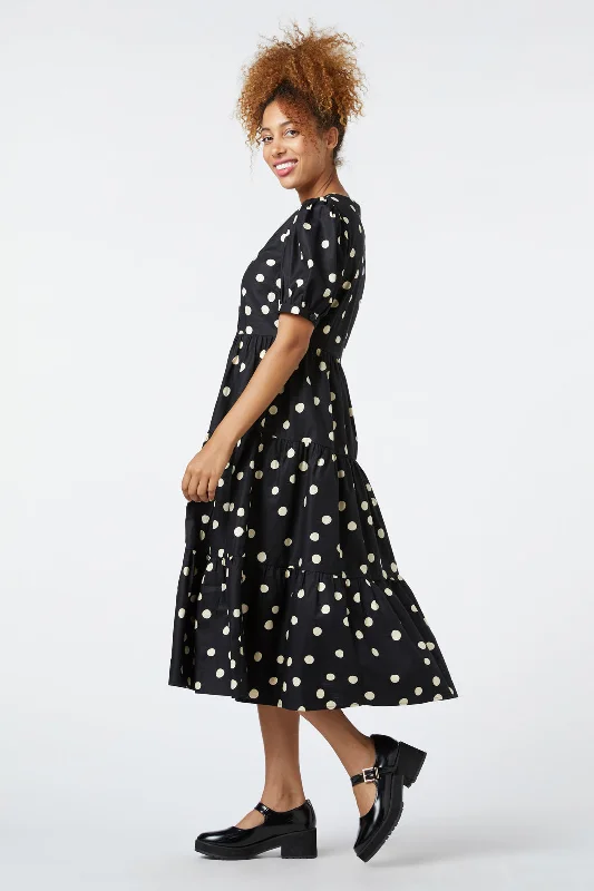 Georgie Spot Midi Dress