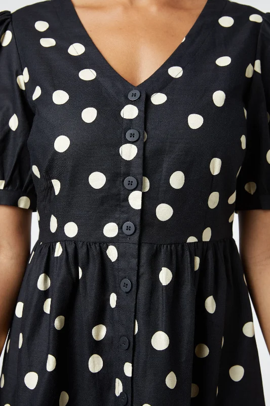 Georgie Spot Midi Dress